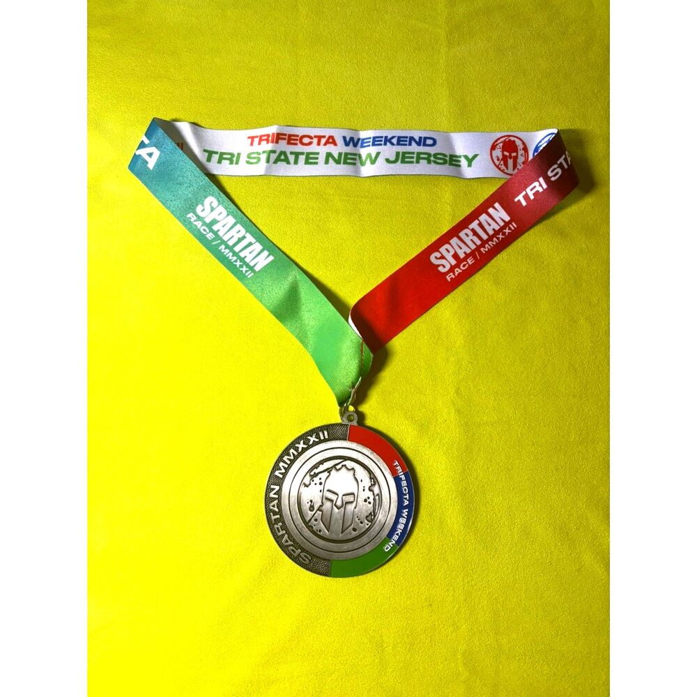2022 Spartan Tri State New Jersey Trifecta Weekend Medal